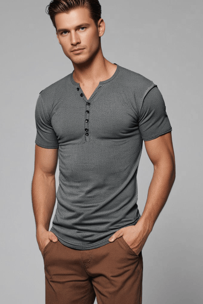 Fory Henley™ | Maglia Henley di Lusso per l’Uomo Moderno