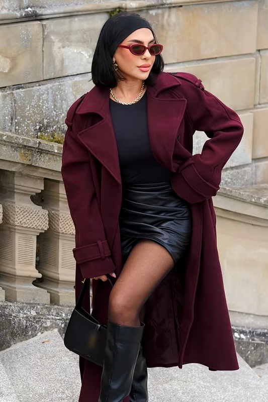 Eleonora™ | Cappotto Bordeaux