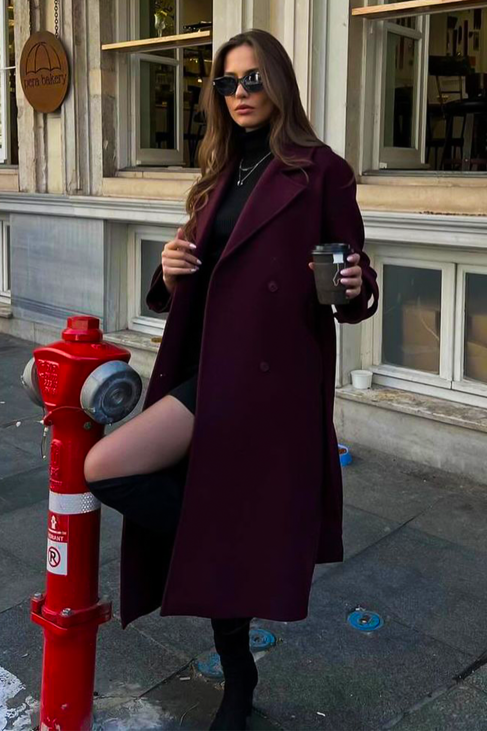 Eleonora™ | Cappotto Bordeaux